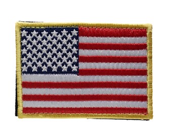 AMERICAN flag PATCH, Flag Logo Patch, Embroidered Patch, Small National USA Multicolor Shield Patch Logo