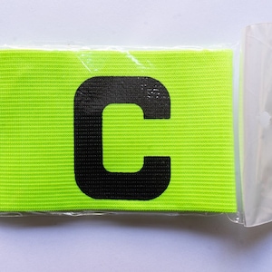 Professional Soccer Football Captain Armbands Men Women Kids in Fluorescent Green