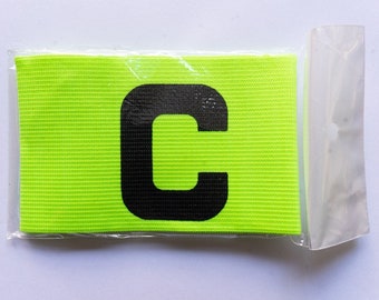 Professional Soccer Football Captain Armbands Men Women Kids in Fluorescent Green