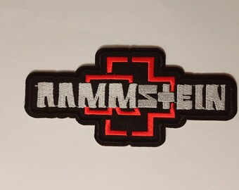 Opstrijkbare patches RAMMSTEIN geborduurd schild Hitteklevende schildpatch