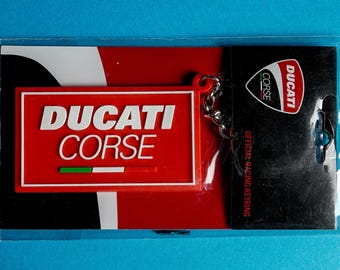 Official Ducati Corse Keychain Keyring - Licensed Product