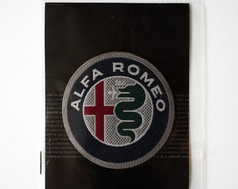 Iron Cotton PATCH, Embroidered Patch, Small Patch, ALFA ROMEO Round Shield Logo Luxury Auto Patch for Clothing