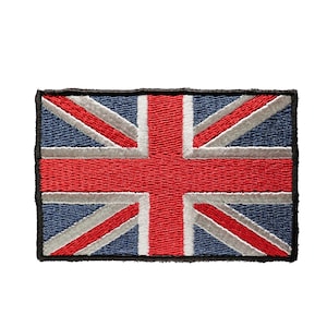 Iron-On British Union Jack Flag Great Britain England Emblem Sew-On Embroidered Patch