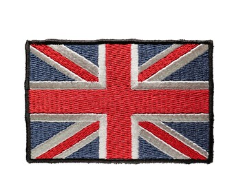 Iron-On British Union Jack Flag Great Britain England Emblem Sew-On Embroidered Patch