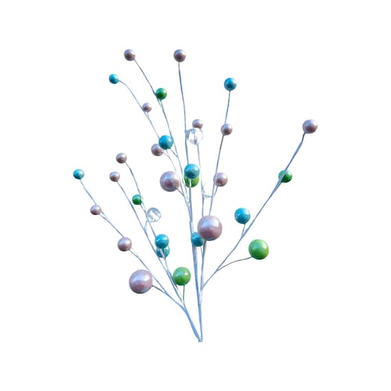 Pastel Easter Ball Spray, Spring Floral Wreath Pick, 25 Inch