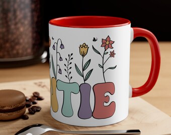 Auntie Coffee Mug Retro Mug Wildflower Coffee Mug Mothers Day Gift Aunt Coffee Mug Floral Coffee Mug 11oz Aunt Gift Aunt Mug Auntie Mug