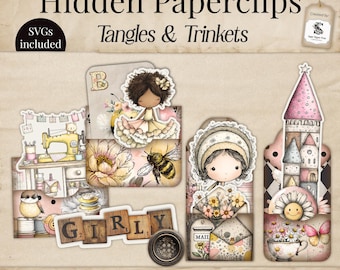 印刷可能な花柄ヴィンテージフォリオ、ワイルドフラワージャンク