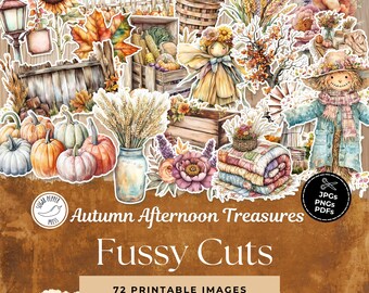 Autumn Fussy Cuts | Printable Junk Journal Ephemera (Digital Download) SP026