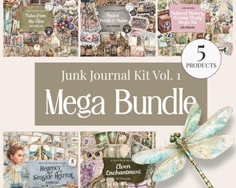 Paquete Mega Kit para Diarios de Recortes Vol. 1, Páginas para Álbum de Recortes (Descarga Digital)