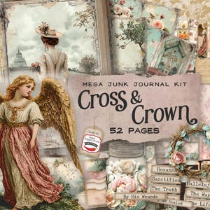 Christian Faith Junk Journal Mega Kit | Zakken, ephemera, pagina's, papieren, tags, voor scrapbooking, collages en kaarten, Pasen te koop SP054