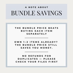 A note about bundle savings