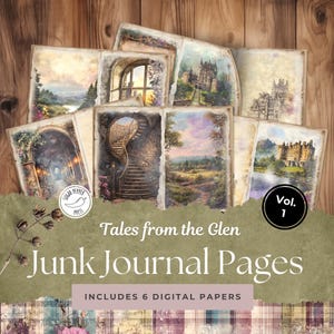 Scotland Tales from the Glen Junk Journal Pages Vol 1 | Kit HIghlands château de Sassenach écossais Outlander vintage enchanté imprimable SP023