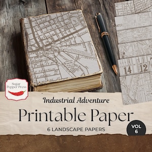Masculine Industrial Grunge Digital Printable Paper Vol 6 for Junk Journal & Scrapbook, Vintage Collage, Crafting for Men, Download PP002