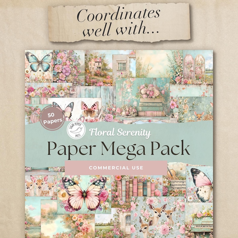 coordinates well with floral serenity mega paper pack