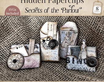 印刷可能な花柄ヴィンテージフォリオ、ワイルドフラワージャンク