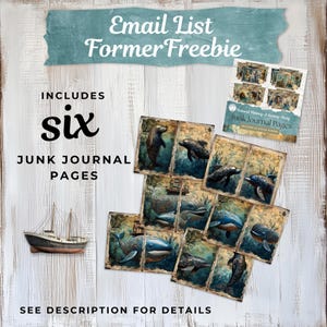 Vintage Nautical Junk Journal Seiten Mysteries of the Deep EHEMALIGE FREEBIE | Blau Grün Ozean Meer Ephemera Scrapbook Mermaid Grunge Kit SP017