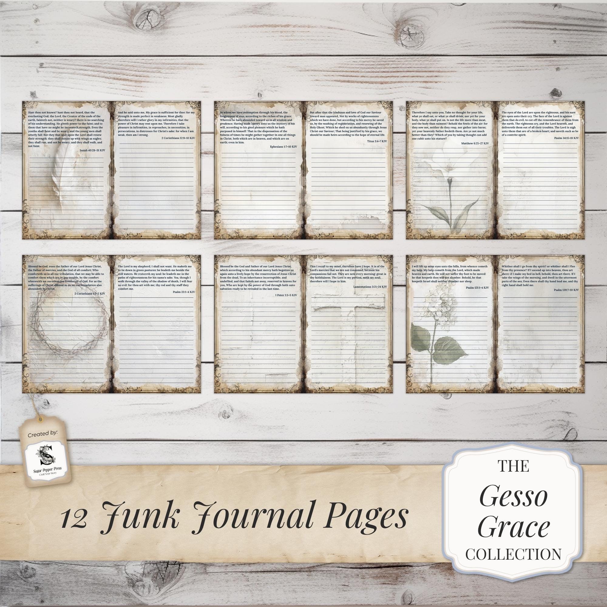 Printable KJV Scripture Writing Pages | Christian Bible Journaling ...