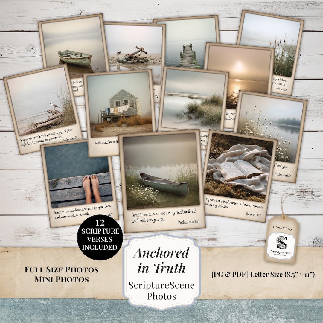 Scripture Pages Photo Scripture Photo Cards, Christian Journal Devotional Prints (JPG & PDF ...