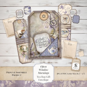 Lavender Garden Tea Bag Gift Envelope | Printable Floral Holder (JPG/PDF)  SP2608