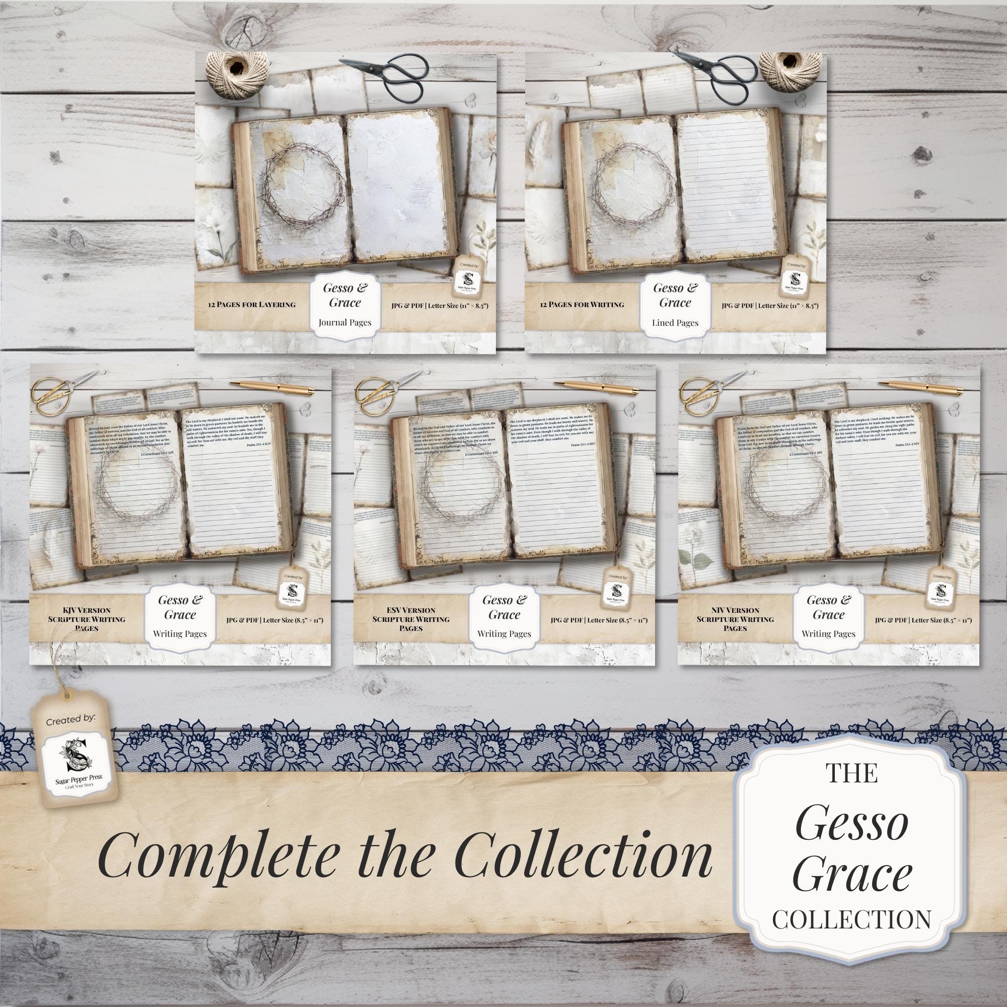 Printable KJV Scripture Writing Pages | Christian Bible Journaling ...