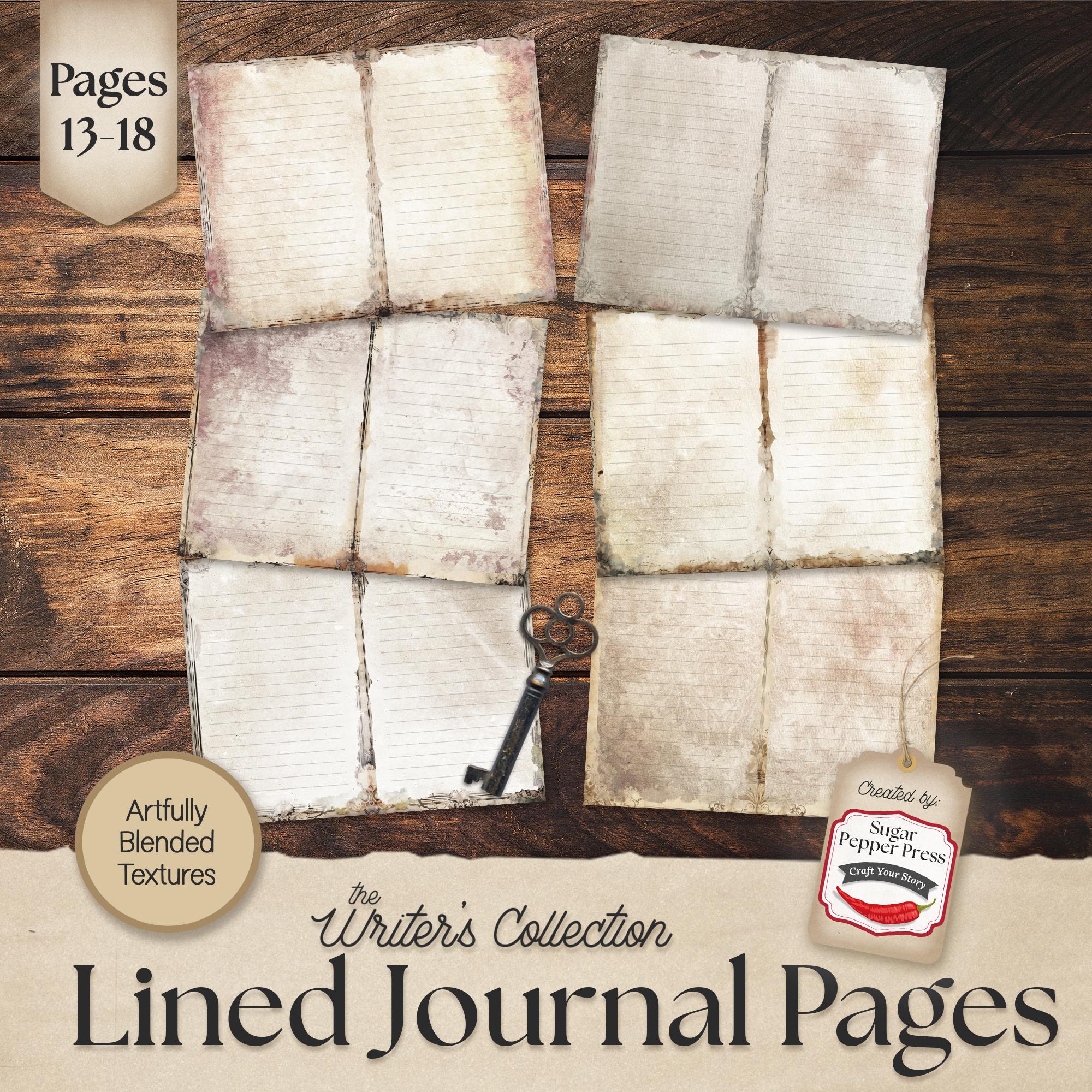 罫線入りジャンクジャーナルページ、ライターズコレクション Vol