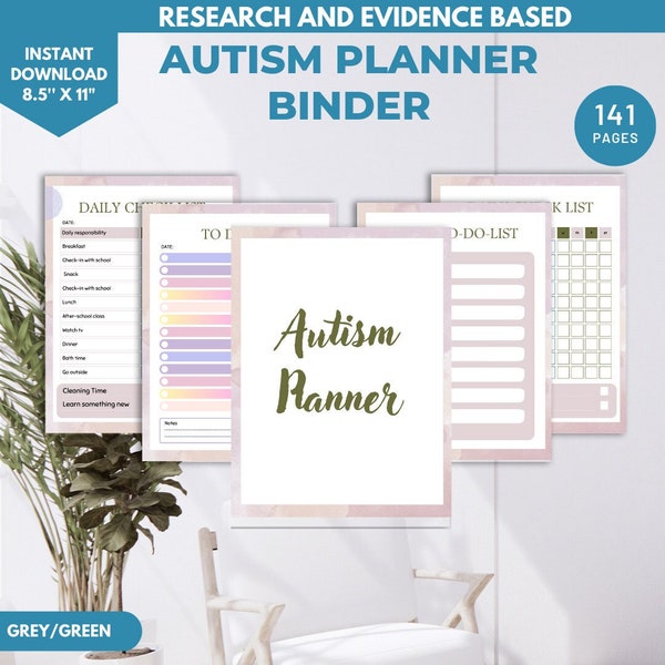 Autisme Planner Volwassene| Autisme Planner afdrukbaar| ADHD-productiviteitsplanner, autisme digitale planner| ADHD-dagboek afdrukbaar, ADHD-planner pdf