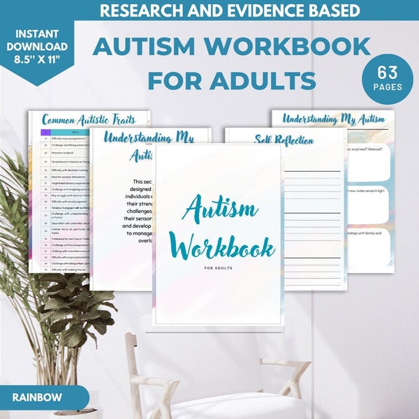 Digitaal Autisme Werkboek| Autisme-werkbladen| Autisme Journaal| Autismeplanner| Controlelijst autisme| Autistisch volwassen cadeau| Autisme Cadeaus| Autisme pdf