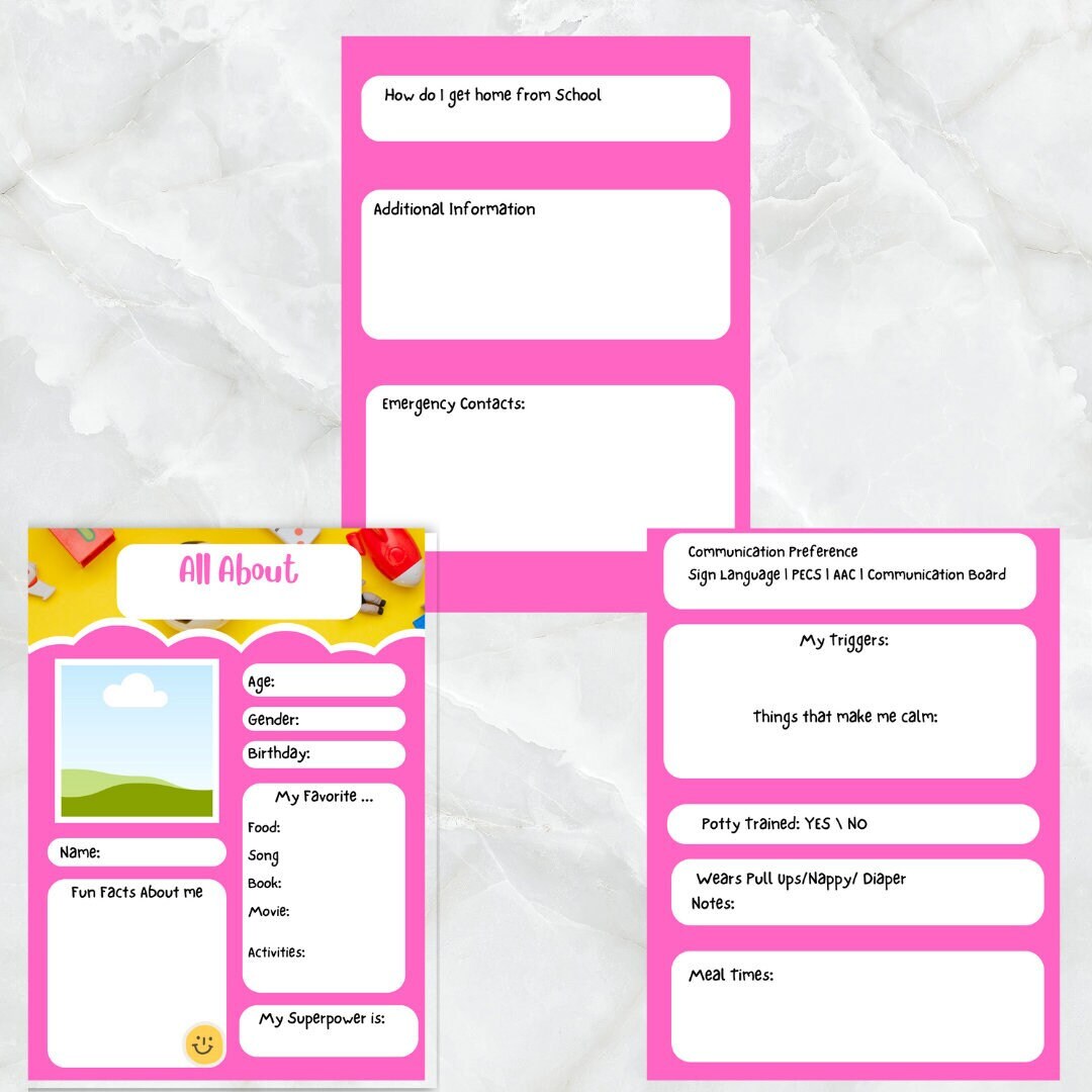 All About Me Student Printable | All About Me Kindergarten | All About ...