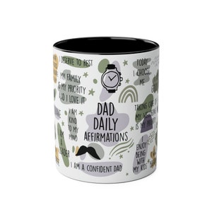 Daily Affirmations | Motivational Mug | Gift For Dad | Positivity Mug | Law Of Attraction | Morning Mindset Mug | Coffee Mug | Fathers Day