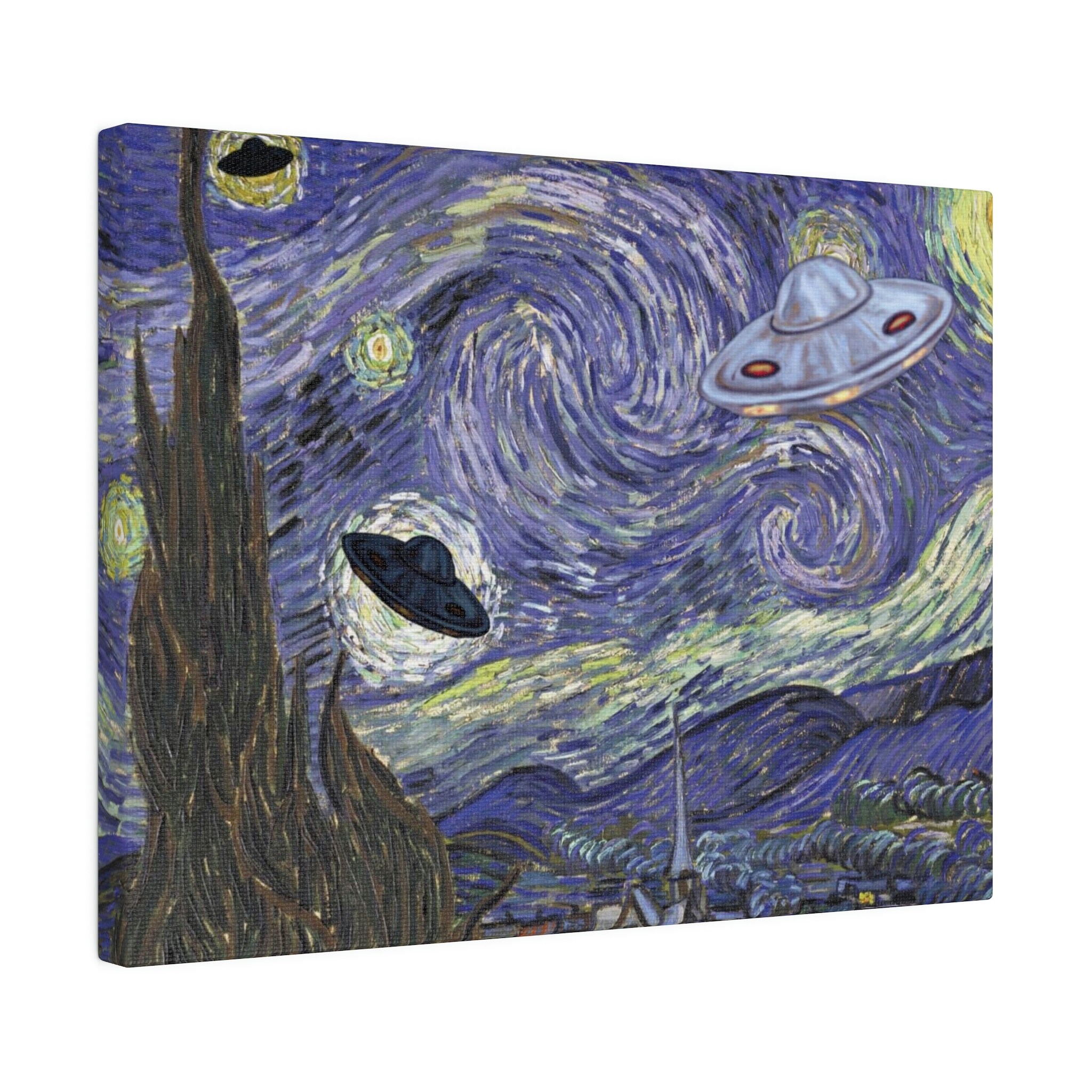 UFO の絵画、星月夜、ゴッホ、面白いギフト、エイリアン アート