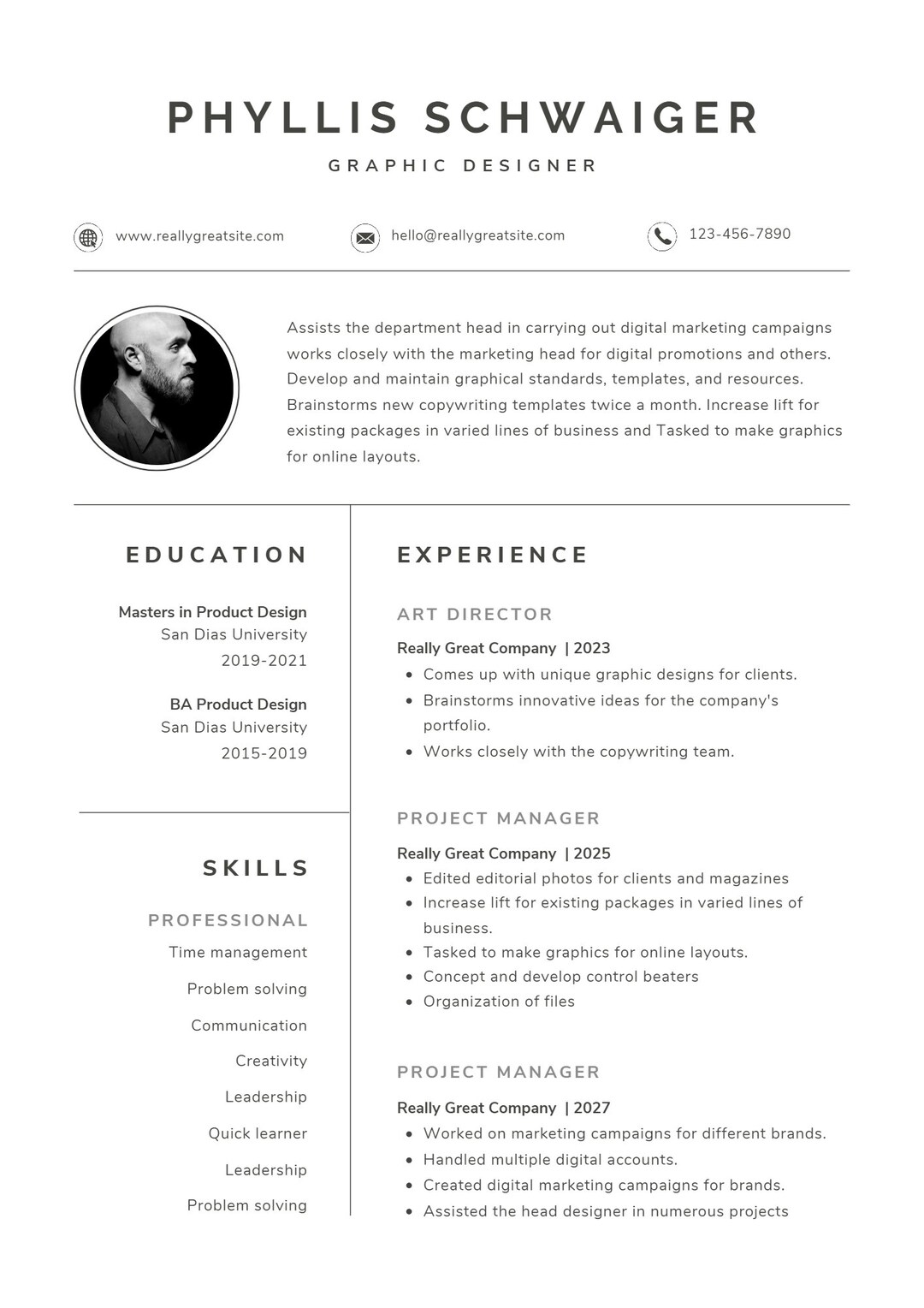 Editable Resume Template - Etsy