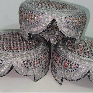 Embroidered Afghan Kandahari Hat - Pashtun Hat - Authentic Afghan Hat - Balochi Hat