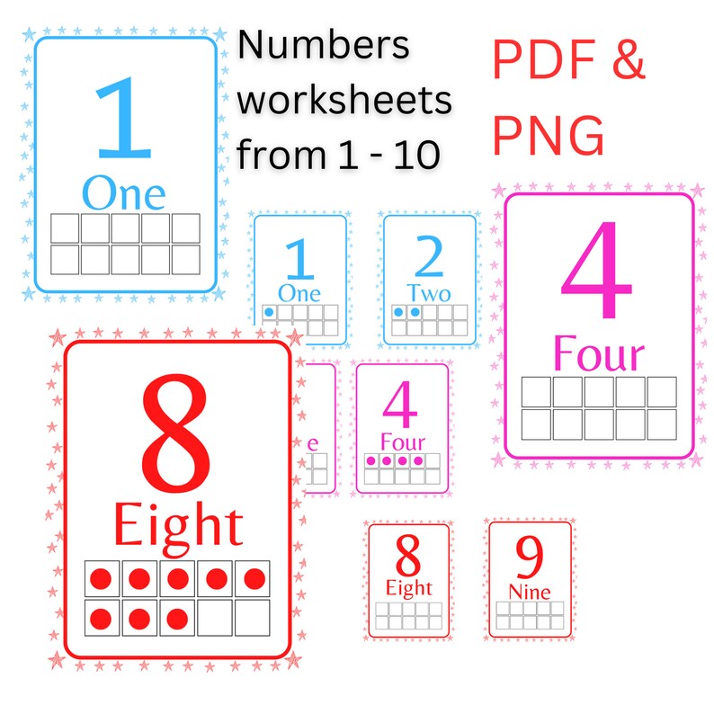 Number 1 10 Handwriting Printable Worksheets Sheets Home Schooling