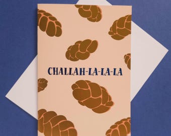 Chanoekakaart Challah-La-La-La: grappige joodse kerstkaart