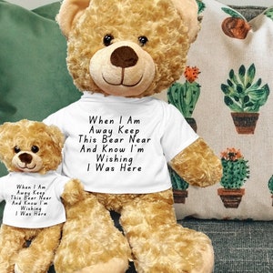 Miss You Bear, Custom Teddy Bear, Miss You Gift, Teddy Bear Gift, Gift for Girlfriend, Gift for Wife, Gift for Boyfriend, Gift for Husband