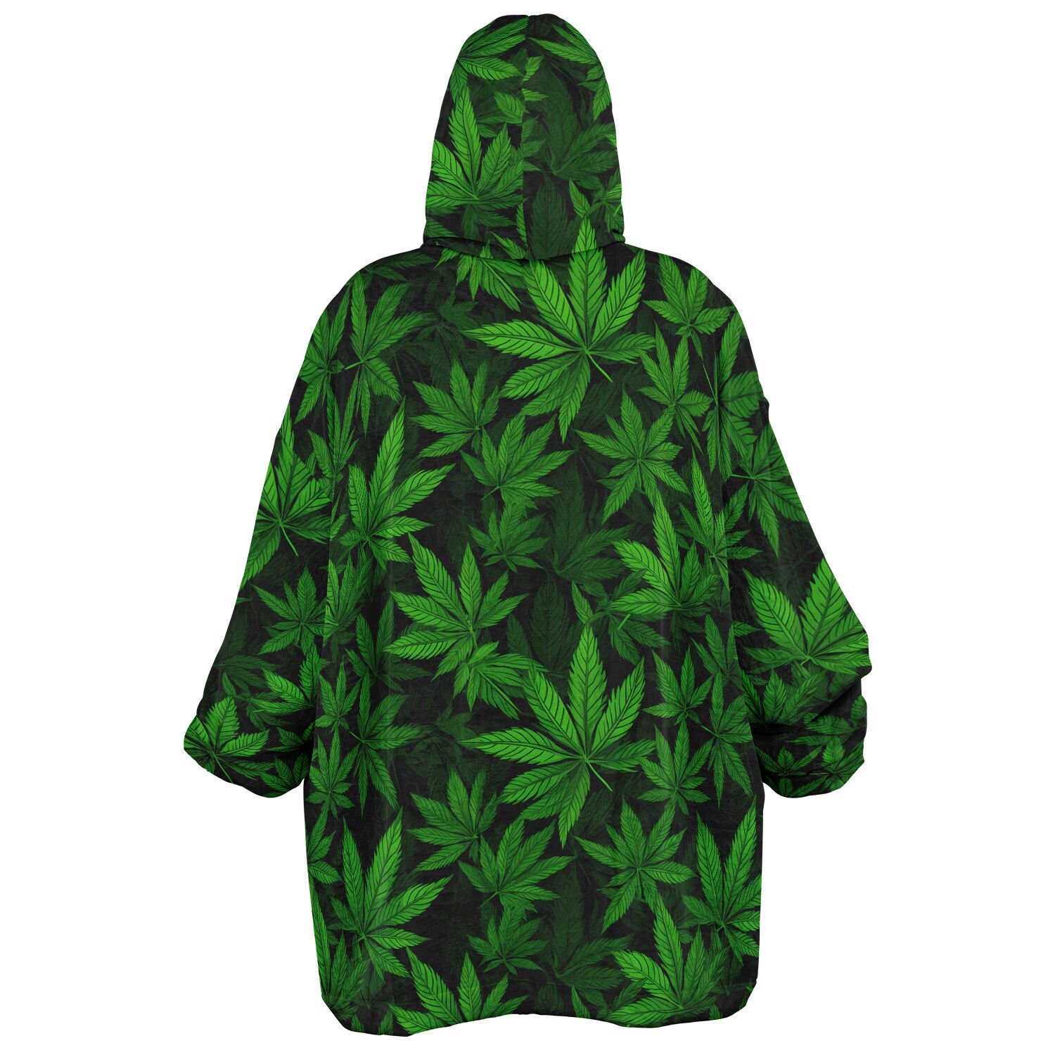 Weed Snuggle Hoodie- Microfiber Hooded Blanket Pullover Cannabis 