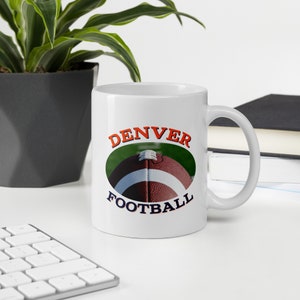 Denver Fußball Kaffeetasse, Kaffeetasse für Fußballfans, Denver Fußball Fan Kaffeetasse