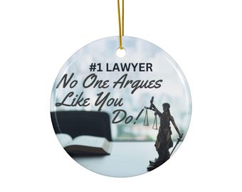 Number 1 Lawyer Ornament Gift - #1 Gift For Lawyer, Gift for Best Lawyer, Lawyer Gift For Women, Lawyer Ornament For Your Number One
