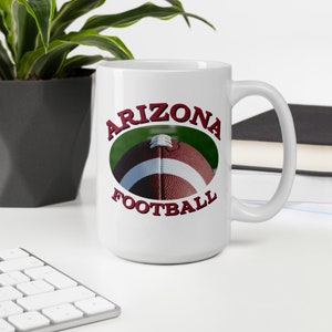 Arizona Football Coffee Mug, Coffee Mug for Football Fans, Arizona Football Fan Coffee Mug