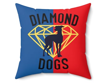 Cojín decorativo Diamond Dogs: cojín decorativo inspirado en el lazo