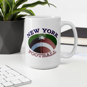 New York Football Coffee Mug, Coffee Mug for Football Fans, New York Football Fan Coffee Mug