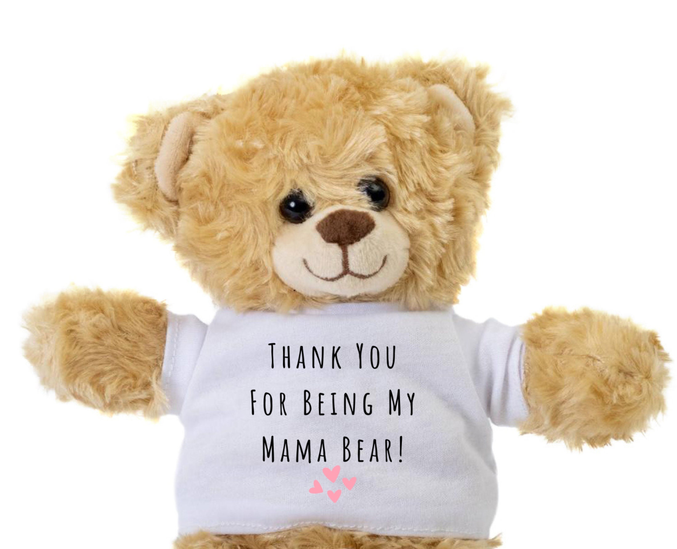 Mama Bear Teddy Bear: Custom Embroidered Paw Gift for Mom - Etsy