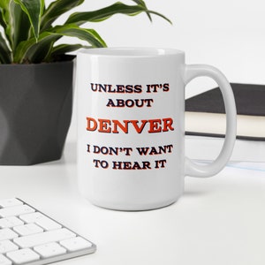 Denver Fußball Kaffeetasse, Kaffeetasse für Fußballfans, Denver Fußballfan Kaffeetasse, Talk Fußball