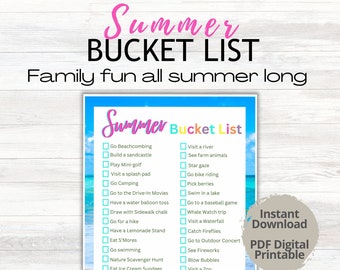 Lista de desejos para o verão | Ideias de atividades ao ar livre para a família (PDF)