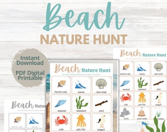 Caça aos Segredos na Praia - Imprimível | Atividade ao Ar Livre para Crianças (PDF)