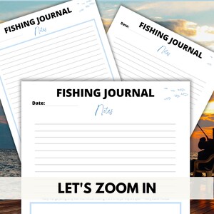 FISHING LOG &amp; JOURNAL Printable Fishing Trip Log Monthly - Etsy