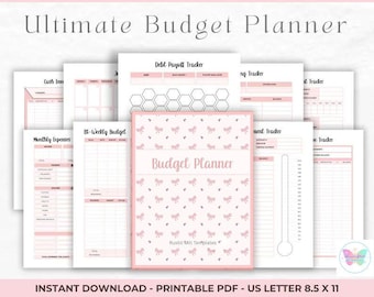 Monthly Budget Planner Printable • Bill, Savings & Debt Tracker (PDF Download)