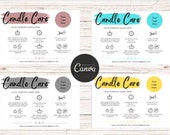 Candle Care Cards: Printable Instructions Template (Editable Canva)