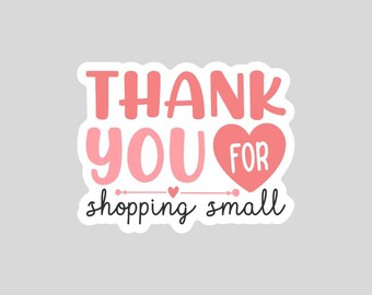 Thank You For Shopping Small Sticker: Happy Mail Envelope Seal