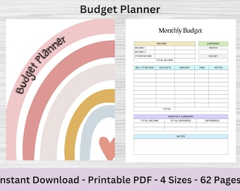 Printable Budget Planner: Monthly Finance Tracker (PDF)